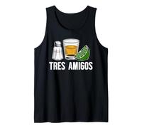 3 Amigos Tequila Drinking Cinco de Mayo Fiesta Salt Lemon Tank Top