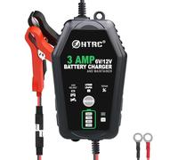 3-Amp Car Battery Charger, 6V and 12V Smart Fully Automatic Battery Charger Maintainer, Trickle Charger, Battery Desulfator for Car,Motorcycle, Boat..Lead Acid Lithium LiFePO4 Batteries