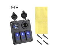 (3 and 2 A Type) 12V 24V 2/3 Button Light Toggle Switch Panel Circuit Breaker Power Adapter