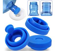Striludo 3 Packs 5 Gallon Water Jug Lids，Replacement Water Jug Caps,Reusable Silicone Leak Proof Jug Lid for 55mm Bottles