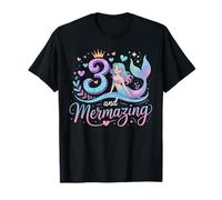 3 And Amazing Funny 3rd Birthday Mermaid Lover Kids Toddler T-Shirt