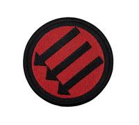 3" Anti facist Anti Embroidered Iron on Patch
