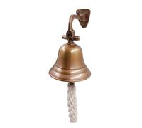 3" Antique Solid Brass Bell Quality Marine Wall Mounted Ship Hanging Bell Perfect for Dinner, Indoor, Outdoor, School, Bar, Reception, Last Order & Church by The Metal Magician