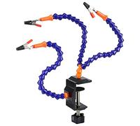 3 - Arm Adjustable Soldering Station Table Clip, Aluminum Alloy Soldering Station for Electronics Repair, 5-10 mm Desktop Thickness, Anti - Skid Base with Flexible Arms for (Magnifying Glass Fan not