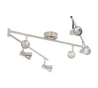 3-arm modern ceiling ligt fixture sation nickel 6 led