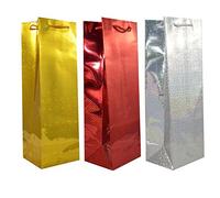 SHATCHI 3pcs-100pcs Assorted Holographic Bags Bulk Wholesale Wine Bottle Holder Christmas Xmas Gifts Wrap Wedding Anniversary Birthday Present, 3pcs