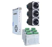 3 Axis 23 Stepper Motor 269oz.in 2.8A 76.5mm Length & Driver DM542Y & 48V Power Supply CNC Kit 1Pcs