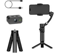 3-Axis Gimbal Stabilizer For Smartphone, Foldable Tripod, With Fill Light, AI Face Tracking, Focus Wheel, For Phone Video Recording(Stabilizer+Light+AlTracking)
