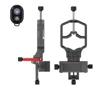 3-Axis Lightweight & Universal Digiscoping Adapter | Adjustable Phone Holder Mount for Telescopes, Spotting Scopes, Binoculars, Monocular, Micros w/Bluetooth Shutter | Fits Most Cell Phone for Travel