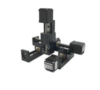 3-Axis X-Y-Z Linear Stage T-type Slide Stage Linear Axis 50-300mm Stroke with NEMA11 28MM Stepper Motor Slide Module(ZAxis 200mm,250mmx3-XY-1mm)