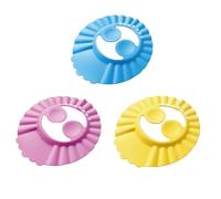 3 baby shower caps, adjustable cap with ear protection silicone shower cap, suitable for infants, toddlers, and children to prevent water from entering the eyes and face