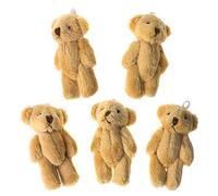 3" Bag Pendant Cartoon Plush Joint Bear Keychain Bear Stuffed Animal Woman Backpack Handbag Decor Gift Favors 5pcs Dice Card Making Front Door