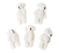 3" Bag Pendant Cartoon Plush Joint Bear Keychain Bear Stuffed Animal Woman Backpack Handbag Decor Gift Favors 5pcs Dice Card Making Front Door