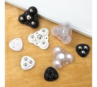 3-Ball Heavy-Duty Swivel Casters for Furniture & Storage Boxes - 100 kg Load Capacity, Silent Rolling ABS + Stainless Steel Wheels, for Stic(B)