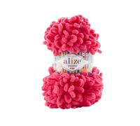 3 Balls/Skeins Alize Puffy Fine Baby Small Loop Blanket Yarn 100% Micropolyester Soft Wool Each Ball 100g 14.5m -560 deep Coral