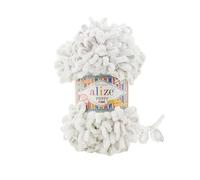 3 Balls/Skeins Alize Puffy Fine Baby Small Loop Blanket Yarn 100% Micropolyester Soft Wool Each Ball 100g 14.5m - 686 Snow Leopard