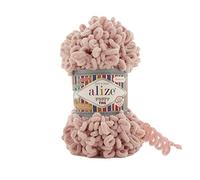 3 Balls/Skeins Alize Puffy Fine Baby Small Loop Blanket Yarn 100% Micropolyester Soft Wool Each Ball 100g 14.5m -161 Powder