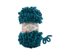 3 Balls/Skeins Alize Puffy Fine Baby Small Loop Blanket Yarn 100% Micropolyester Soft Wool Each Ball 100g 14.5m -330 Green