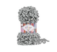 3 Balls/Skeins Alize Puffy Fine Baby Small Loop Blanket Yarn 100% Micropolyester Soft Wool Each Ball 100g 14.5m -302 Grey