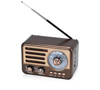 3-Band Portable Radio with Bluetooth, MP3 Player, USB/TF Playback, LED Flashlight and Rechargeable Battery - Handheld Battery Operated FM/AM/SW Radio for Outdoor (Coffee)