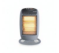 3 Bar 1200W Halogen Quartz Heater Oscillating Slimline Design Instant Heat Safety Tip Over Switch Portable