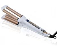 3 Barrel Hair Curler Curling Tongs Beach Wave Curling Iron Wand Style Tools | Triple Barrel, Big Barrel Curler, Deep Barrel 16mm Ceramic Curling Tool, UK Plug,LCD Display