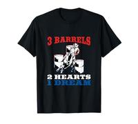 3 Barrels 2 Hearts 1 Dream Barrel Racing T-Shirt