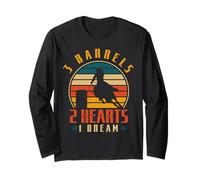 3 Barrels 2 Hearts 1 Dream Rodeo Cowboy Western Country Long Sleeve T-Shirt