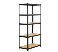 3 Bays | 180x90x45cm | Black | Boltless Garage Shelving Unit | 1000kg