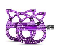 3 Bearings Mountain Bicycles Pedals Light Weights Bike Platform Aluminum Alloy Cats Shape Flat Pedal Nonslip