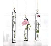 3 Beautiful Hanging Plant Holders for Bud Propagation | Rope/Metal/Glass | Minimalist Boho Design | Indoor Flower Station Decor | 3 Different Sizes | Hanging plant pots | Macrame Plant Hanger