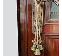 3-Bell Witch Wind Chime for Protection & Positive Energy - Iron Fortune Bell Door Hanger, 38mm Bells, 40cm Length, Indoor/Outdoor Garden Décor(C and C)