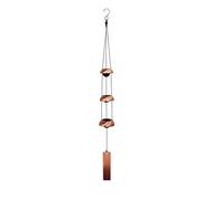 3 Bells Feng Shui Wind Chimes, 26 Inch Bell Wind Chimes Outdoor, Copper/Brass Wind Chimes for Garden, Meditation, Healing, Home Decor, Gift (copper)
