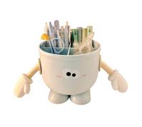 3 Big Eye Desktop for Students, Spacious Pen & Stationery Storage Box with Small Feet Design Big Eye Pen Holder & Desk Organizers