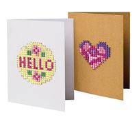 3 Birds Greeting Card Fronts Punched for Cross Stitch 4.75 x 3.5-inch, Acrylic, Multicoloured, 0.27 x 3.9 x 5.9 cm