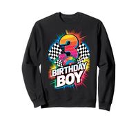 3 Birthday Boy Race Car Theme Party Pit Crew Matching Sweatshirt