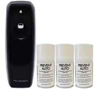 (3) Black Automatic Commercial Aerosol Dispenser Kit