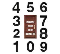 3'' Black Door Numbers Stick On - CHOOSE YOUR NUMBERS - For Front Doors, Mail Boxes, Hotel Rooms - 3D ABS Plastic Self Adhesive Backing Sticker