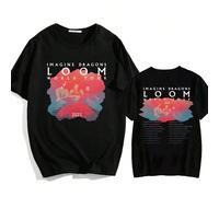 (3-black, L) Imagine Dragons Loom Tour 2025 T-shirt Short Sleeve Cotton Men/Women Tshirts High Quality Soft Unisex Streetwear Hip Hop Fashio