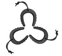 3 Black Security Door Stoppers, Door Jam for Law Enforcement Police Firefighters Emergency Medical Services, Tactical Door Jammer Gate Stopper with Finger Guards for Inside Doors (2.35in)