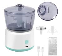 3 Blades Multi-functional Food Processor 15W 800mAh Electric Garlic Chopper Garlics Crusher Kitchen Food Processor and Blender Electric Garlic Mincer Mini Vegetable Grinder for Home