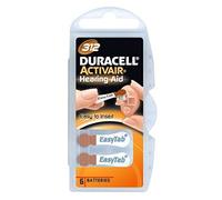 3 BLISTER PACKS with 6 Batteries Duracell Activair EasyTab Hearing Da 312