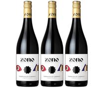 3 Bottles of Alcohol-Free Red Wine 75cl - ZENO Tempranillo Cabernet Non-Alcoholic Wine - Award-Winning Premium Quality Organic, Alcohol Free Without Compromise (3 x 750ml)