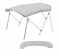 3 Bow Bimini Boat Top Cover, Waterproof and UV-proof Sun Shade Boat Canopy, Ideal for Most Vessels with Rear Support Pole(180x117x210~230cm)