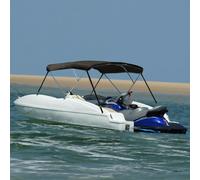 vidaXL 3-bow Bimini Top Black 184x170x133 cm