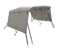 vidaXL 3-Bow Bimini Top with Sidewalls - Blue UV-Proof Canvas, 183 x (170-182) cm, without mesh