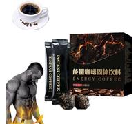 3 Boxes Black Maca Men's Energy Coffee, Instant Blended Coffee for Men, Maca Instant Coffees, Strengthen Men Vitality, 100g/1box