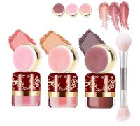 3 Boxes Makeup Set Kit Lazy Blush, 3-Piece Lazy Blush Set - Effortless Radiance in Seconds Quick, Natural-Looking, Matte & Highlighter, Suitable for All Skin Tones (Mixed-3Pcs)