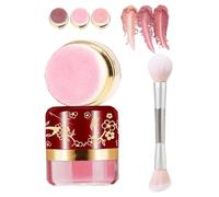 3 Boxes Makeup Set Kit Lazy Blush, 3-Piece Lazy Blush Set - Effortless Radiance in Seconds Quick, Natural-Looking, Matte & Highlighter, Suitable for All Skin Tones (PEACH COLOR)