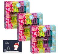 3 Boxes of Candy Canes 12pk - Festive Christmas Treats, Ideal for Tree Decorations - 120g per Pack (Pick N Mix - Donut Flavours)